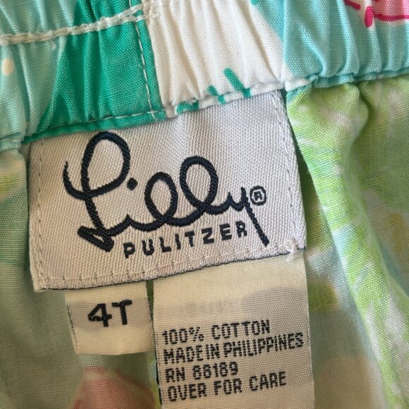 Lilly Pulitzer Boys Swim Trunks Size 4T Beach Cotton Colorful Shorts - Picture 3 of 4